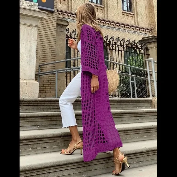 Crochet Cardigan in Spring Trend color report. - Picture 1 of 4